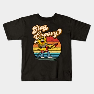 Stay Groovy Retro Rockin’ Summer Sun Kids T-Shirt